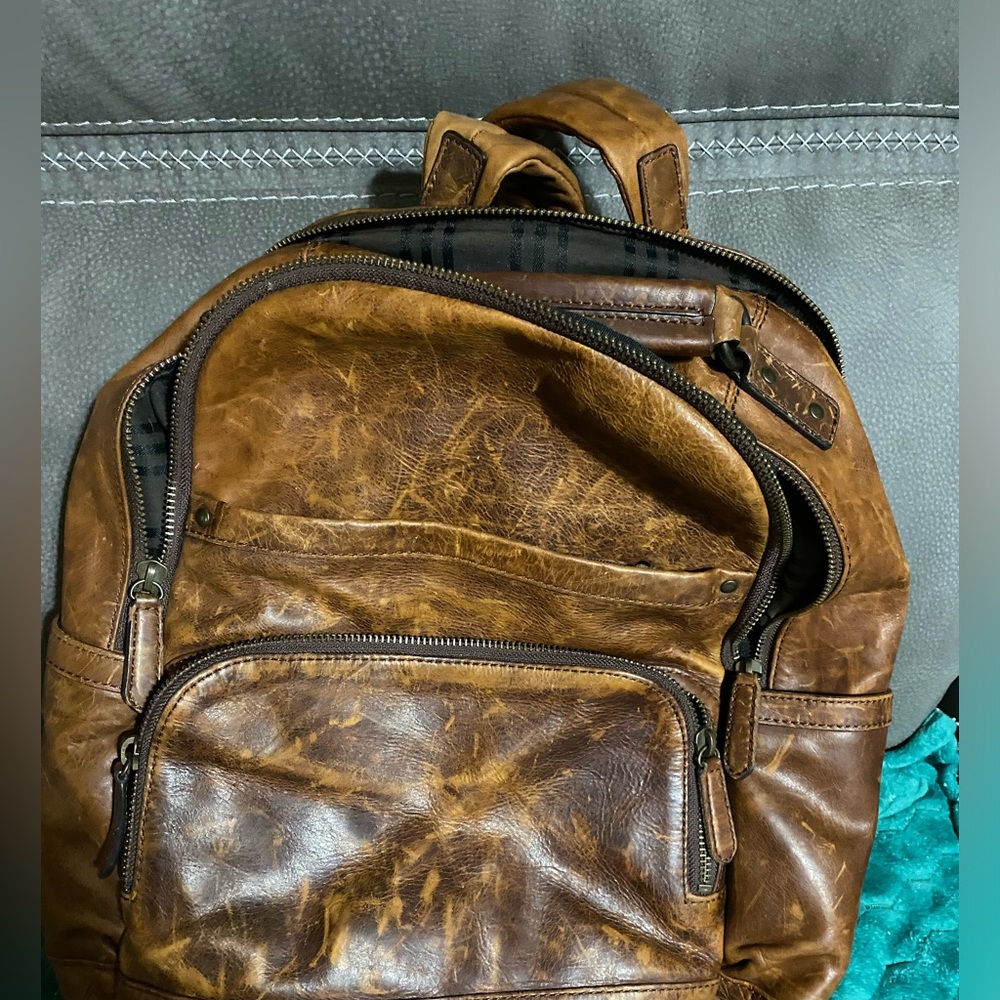 Frye Logan backpack Cognac color